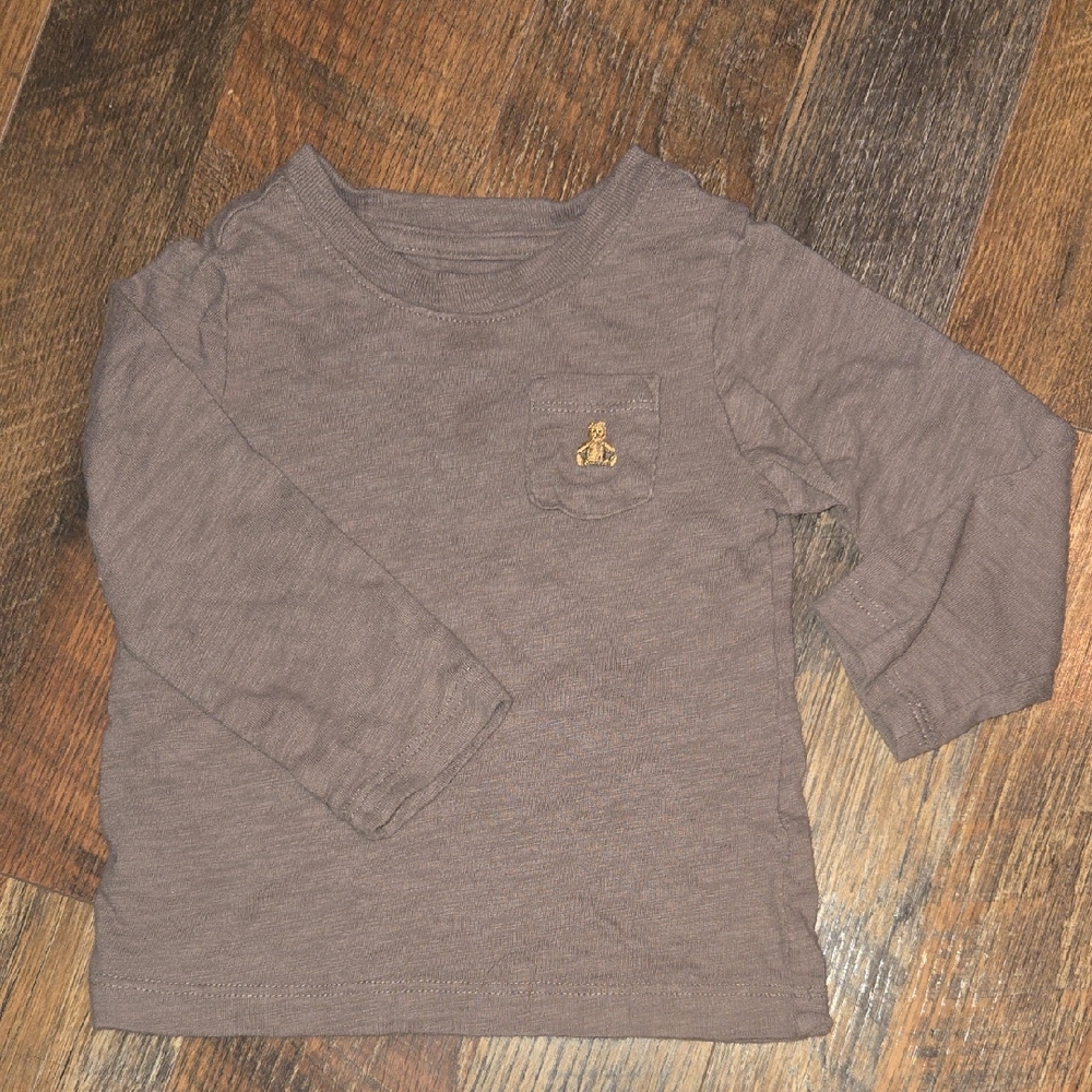 GAP Brown Long Sleeve Kids Tee